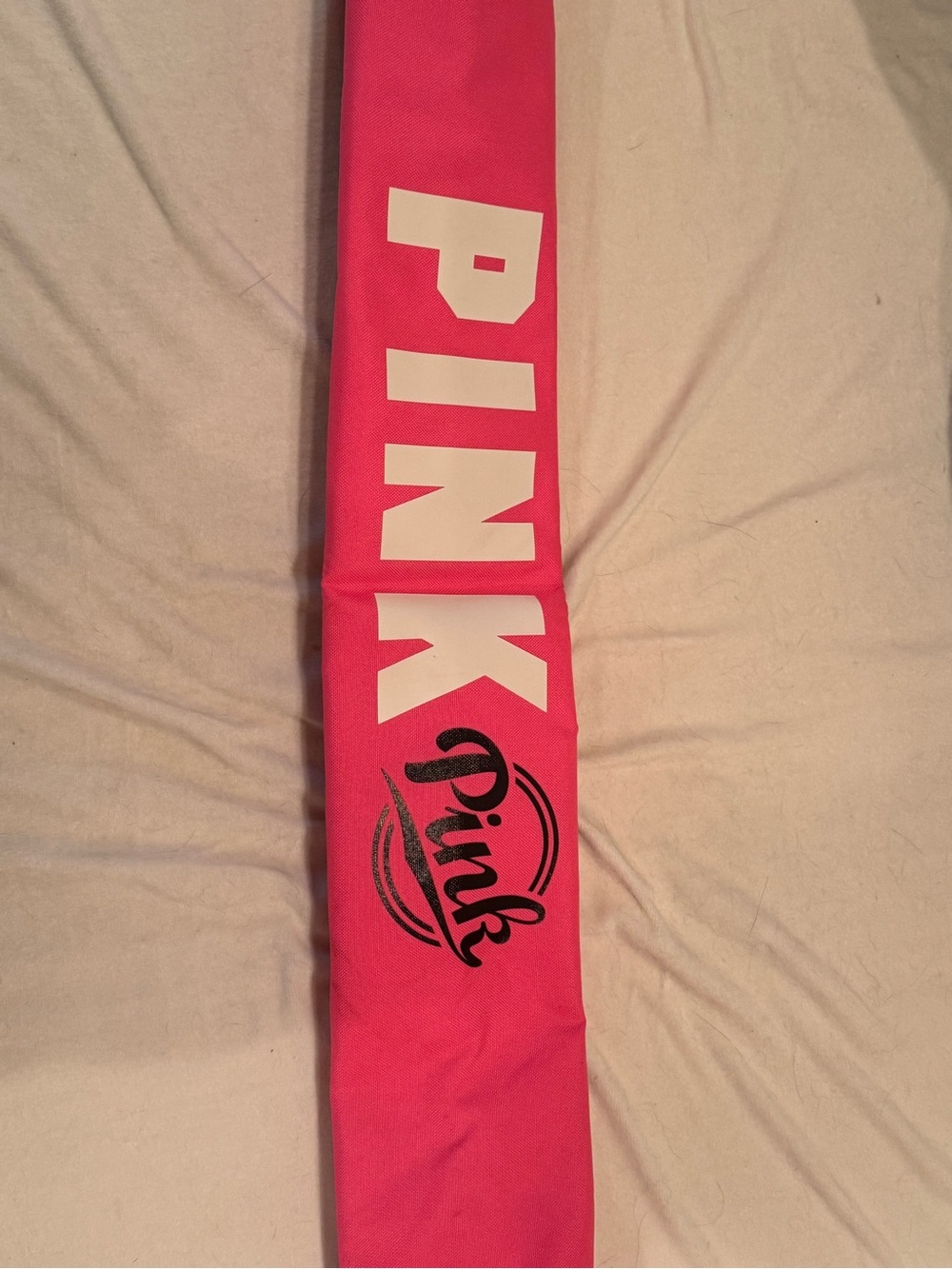 PINK Victoria's Secret Hot Pink Crossbody Strap with White and Black Logos